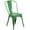 Green, variant on Bowery Hill 17.5" Industrial Metal Stackable Dining Chair in White