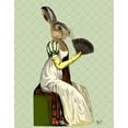 thumbnail image 2 of Fab Funky 15x18 Black Ornate Wood Framed with Double Matting Museum Art Print Titled - Miss Hare, 2 of 4