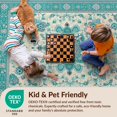 thumbnail image 4 of Design&I 8'x10' Ultra Soft Area Rug, Camper Vintage Teal Scroll Ornate Border Bathroom Accessories None Fluffy Washable Non Shedding for Bedroom Living Room Under Sectional, 4 of 7