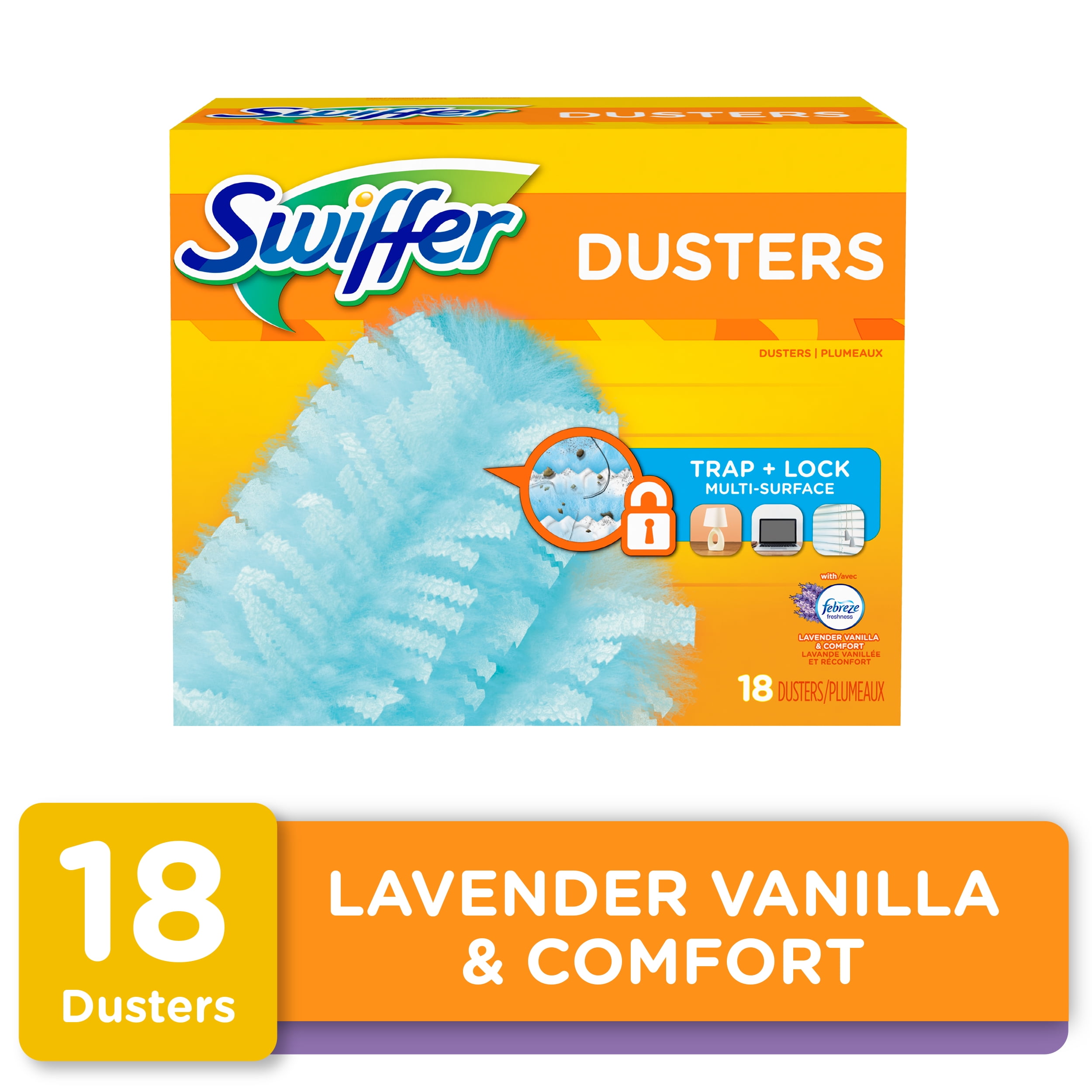 Swiffer 180 Dusters, Febreze Lavender Vanilla & Comfort Scent, 18 Ct