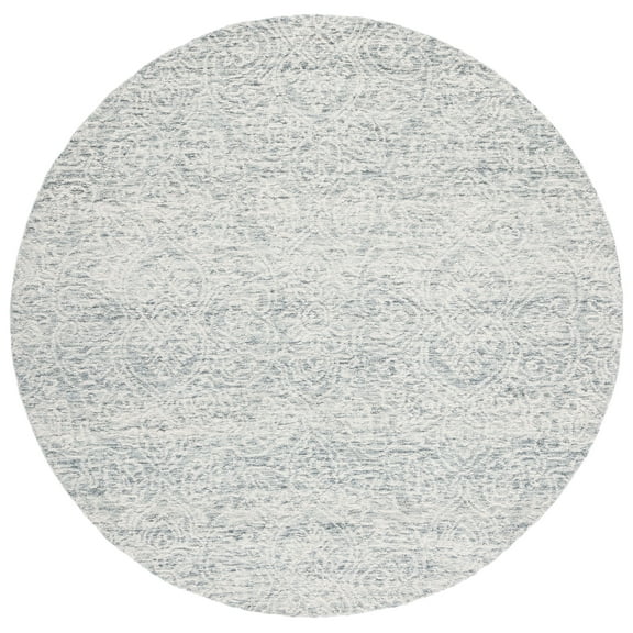 SAFAVIEH Metro Aditi Medallion Area Rug, Dark Grey/Ivory, 6' x 6' Round