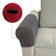 thumbnail image 1 of Yogsey Tela Elástica de 2 Piezas, Reposabrazos de Poliéster con Textura de Cuadros Slipcovers, Gris, 1 of 7