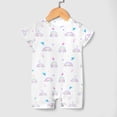 thumbnail image 3 of Watercolor Rainbow Love Baby Romper Boys Girl Boho Rainbow Short Sleeve Baby Jumpsuit Cozy Baby Bodysuit, 3 of 6