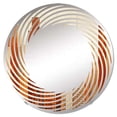thumbnail image 2 of Designart "A Dreamy Scene with Caramel-Colored Skyscraper Columns I" Skyscrapers Spiral Round Wall Mirror - Architecture Oval Printed Decorative Mirror - Multiple Color Options, 2 of 5