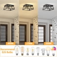 thumbnail image 3 of Lámpara de techo Pynsseu Industrial 2 luces Farmhouse Black, 3 of 8