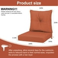 thumbnail image 3 of Outdoor Deep Seat Patio Cushion Set, 24x24x4.3 in, Waterproof Fade-Resistant Patio Furniture Cushions with Backrest, Removable Covers（Red-2）, 3 of 6