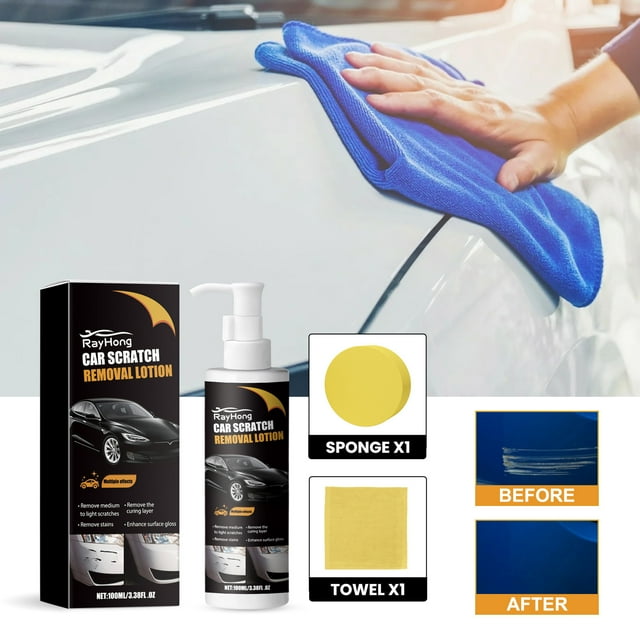 ShunRuiPi Car Scratch Repair Paste Car Paint, Scratch Repair Remover, Professionals Scratch Repair Paste, Repair Kit With Wipe And Sponge 100ml, Household Supplies, Floor Cleaner Solution