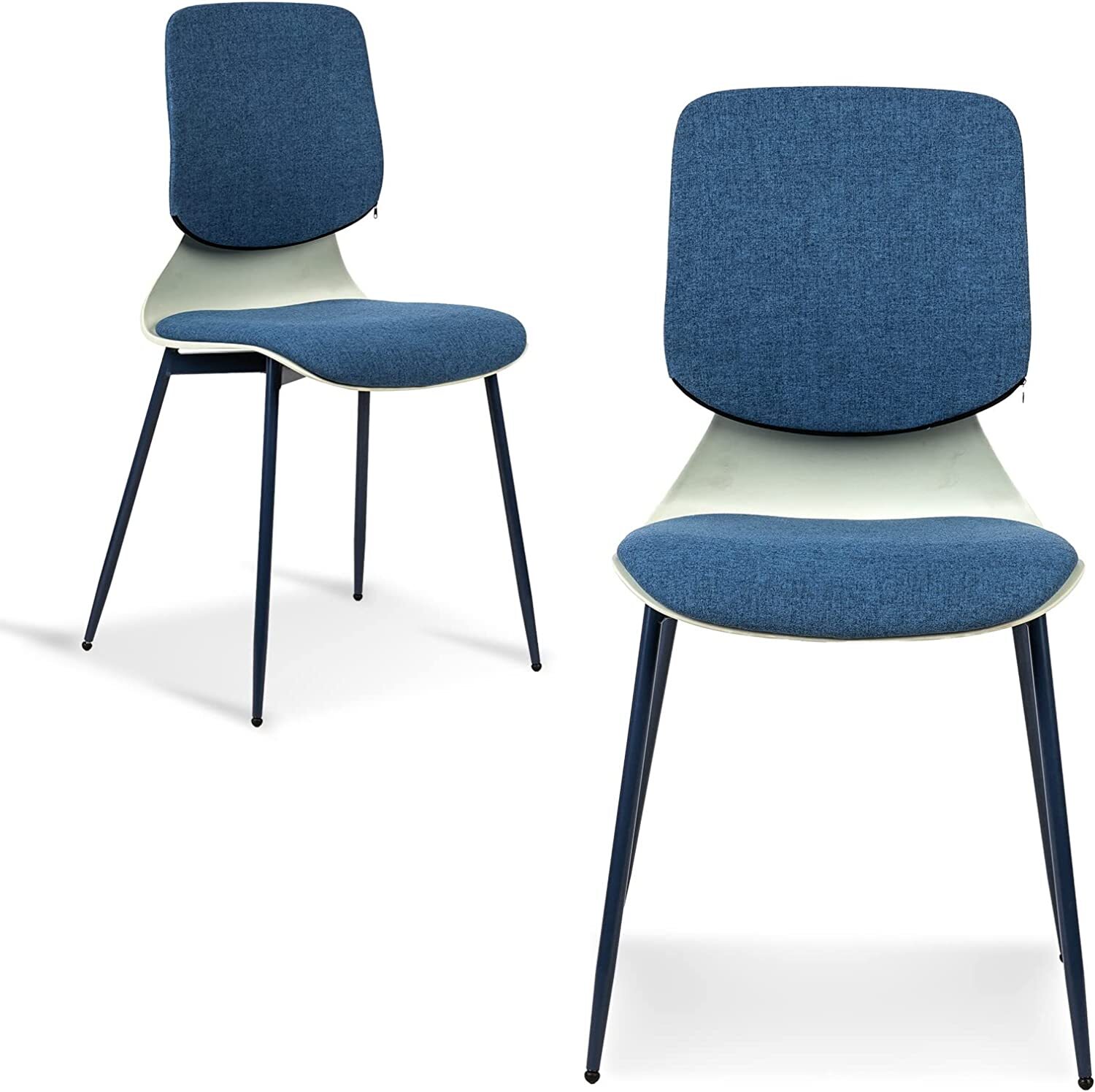 Homeika Leisure Side Chair Upholstered Dinning Chair with Backs and