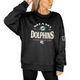 thumbnail image 3 of Women's Gameday Couture Black Miami Dolphins Oversized Players Only Black Label Pullover Sweatshirt, 3 of 5