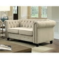 thumbnail image 3 of Furniture of America Gabby Traditional 3-Piece Chenille Sofa Set in Ivory, 3 of 5