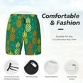 thumbnail image 5 of Balery Pineapples1 Mens Swim Trunks Swim Shorts for Men Quick Dry Inseam Beach Shorts with Compression Liner Pocket-Small, 5 of 9