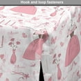 thumbnail image 4 of Cartoon Dog Crate Cover, Pattern with Accessories of Cartoon Mystic Candles Bouquet Dress Shows, Easy to Use Pet Kennel Cover Small Dogs Puppies Kittens, 7 Sizes, Rose Pale Pink White, by Ambesonne, 4 of 6