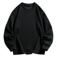 thumbnail image 3 of Namayuj Men's Sweatshirts Fall Solid Color Crewneck Sweatshirt Retro Lightweight Pullover Tops Comfort Long Sleeve Shirts, 3 of 7