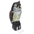 thumbnail image 3 of Señuelos de búho para asustar a los pájaros, ardillas, búhos para asustar a los pájaros, cabezal giratorio de 360 ​​grados, señuelo de búho de plástico para asustar a los pájaros, disuasorio, 3 of 5