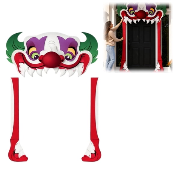 73" Evil Clown Scary Halloween Archway Decorations