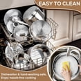 thumbnail image 5 of Stainless Steel Cookware Set - 15 Pieces Pots and Pans Nonstick Pot and Pan Set Includes 1 Frying Pans, 5 Pots, 6 Lids and 3 Utensils, with Stay Cooling Handle, Induction & Oven Safe, 5 of 5