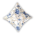 thumbnail image 2 of Blue Flowers on Beige Background Throw Pillow Covers 16x16 Inch 2 Packs Decorative Square for Living Room Couch Bed Sofa, 2 of 6