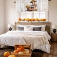thumbnail image 3 of Cow in Bathtub Valances for Windows, 54 x 18in, Thanksgiving Fall Sunflower Wood Grain Rod Pocket Kitchen Valance Curtain Light Filtering Window Treatments for Living Room Bedroom, 1 Panel, 3 of 7