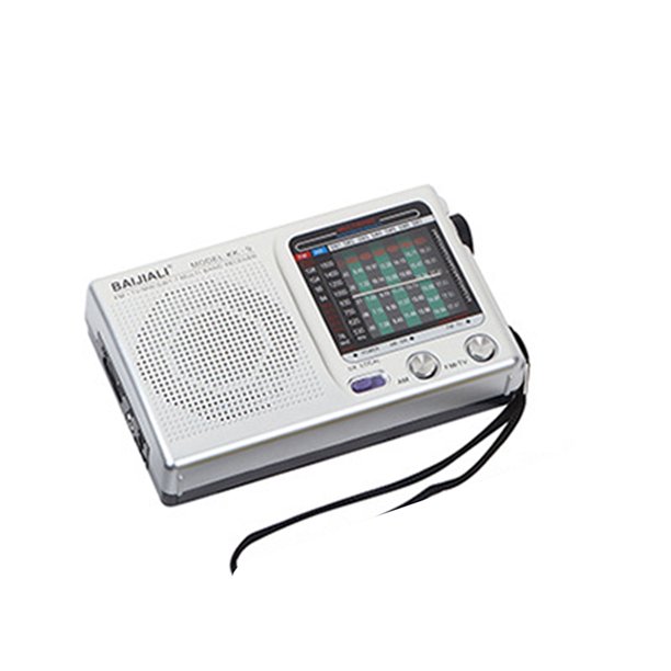 Radio digital Radio de puntero de bolsillo de doble banda SW/AM/FM Pantalla LCD (KK9 plateado)