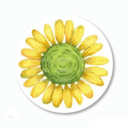 DOPASTICKER Yellow Daisy Flower Scrapbook Sticker Phone Water Bottle Stickers Cars Stickers Water Bottle Stickers For Kids