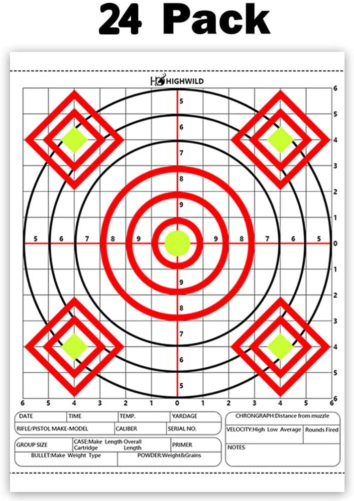 highwild adjustable paper target stand frame with 8 clips clear