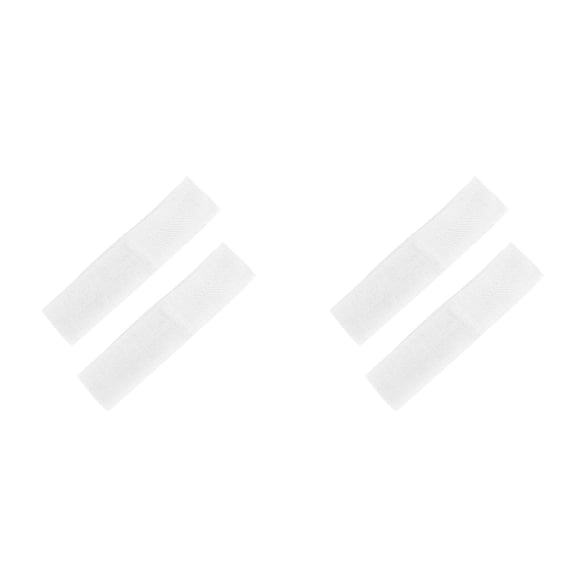 4 Pack Moisture Wicking Cotton Headband for Men Women, Sweatbands Sports Headbands for Tennis Basketball Running Gym, Breathable Sweat Band for Active Workout, Sports Apparel, White