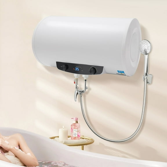TFCFL Electric Hot Water Heater Warmer Wall-mounted Household Bathroom Shower Kit 30 Gallon Tank