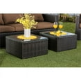 thumbnail image 2 of Furniture of America Marvin 5-Piece Faux Rattan Patio Sofa Set in Brown, 2 of 10