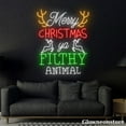 thumbnail image 4 of Glowneon Merry Christmas Ya Filthy Animal Neon Sign, Couple Reindeer Led Sign, Christmas Quotes Led, 4 of 5