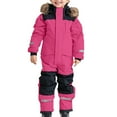 thumbnail image 2 of 1-15Years Kid's Baby Boy and Girl's One Piece Snowsuit Kids Girls Boys Colorful Siamese Snowsuits Ski Suits Jackets Winter Jumpsuits, 2 of 4
