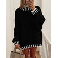 thumbnail image 4 of PRETTYGARDEN Women's Winter Oversized Pullover Sweaters Long Sleeve Mock Neck Chunky Knit Slouchy Jumper Tops, 4 of 10