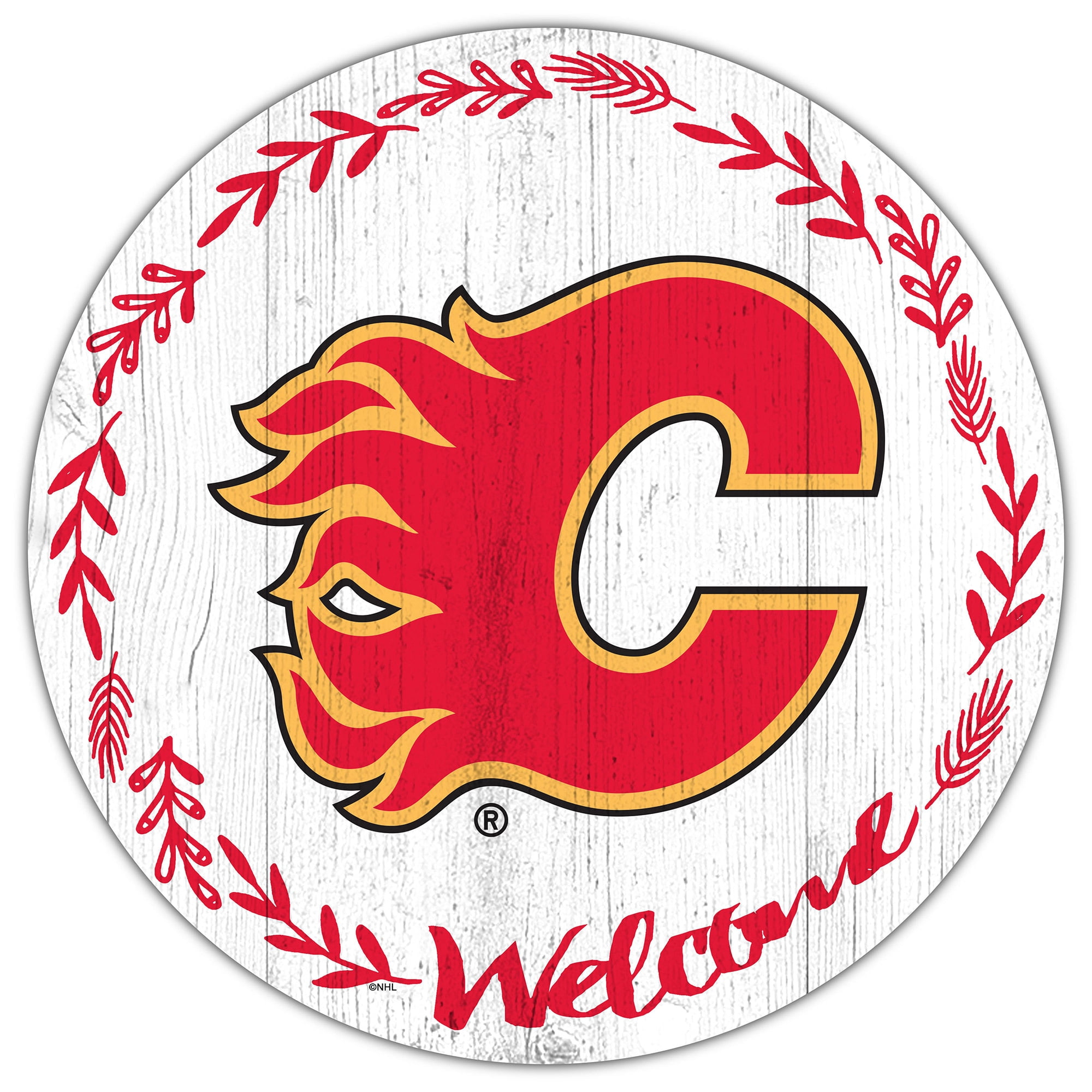 Fan Creations Calgary Flames 12" Circle Sign