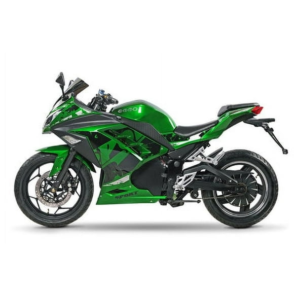 Emmo Zone GTS Electric Bike - Full Size Electric Motorcycle eBike - 72V30Ah Lithium - QS Motor - Green
