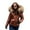 Brown, variant on Women Faux Fur Coat, Yigetop Womens Puffer Jacket with Hood Quilted Winter Coat Collar Hooded Down Jacket Parka Outerwear Faux Fur Coat Women Black L