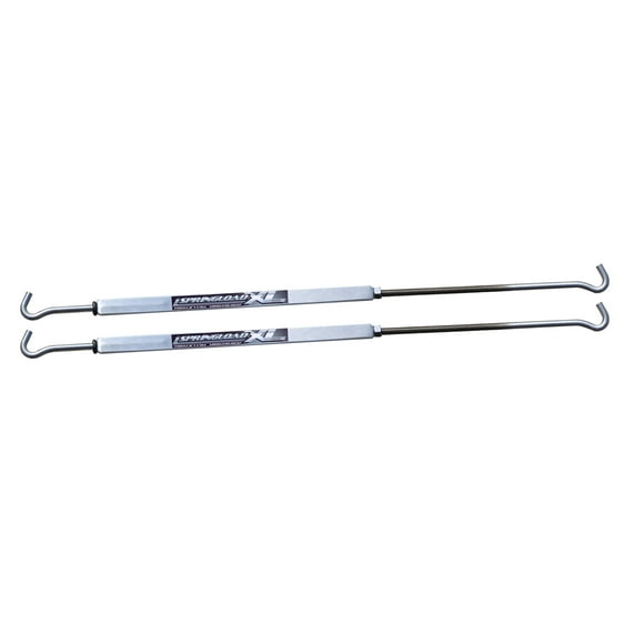 Torklift Turnbuckle S9050A SpringloadXL; Use With Frame Mounted Tie Down; Spring Loaded Hook and Hook Style; 35 to 45 Inch Reach; Without Handle; Lockable; Lock Sold Separate; Grey; Aluminum; Set of 2
