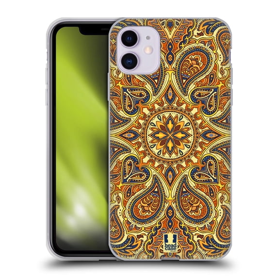 Head Case Designs Intricate Paisley Gold Soft Gel Case Compatible with Apple iPhone 11
