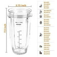 thumbnail image 2 of Replacement Parts Extractor Blade with 18Oz 24Oz Cup and Spout Lid for 1200W Ninja Auto-IQ Blender,7 Fins Gear Parts, 2 of 9