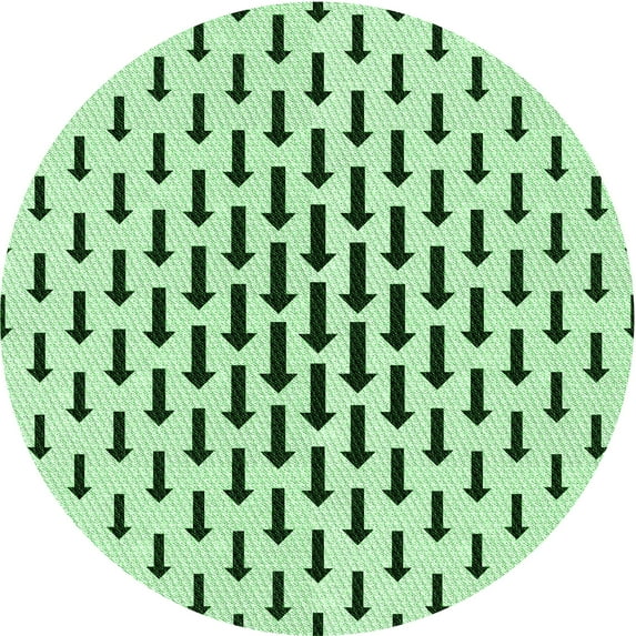 Ahgly Company Machine Washable Indoor Square Transitional Mint Green Area Rugs, 3' Square