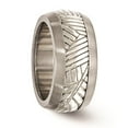 thumbnail image 5 of Edward Mirell Titanium & Sterling Silver Inlay Polished Leaf Ring, 5 of 8