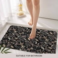 thumbnail image 6 of Boho Black Floral Doormat Outdoor Entrance 20"x31.5", Farmhouse Botanical Vintage Paisley Flower Absorb Moisture Dirt Door Mats, Non-Slip Rubber Backing Floor Mats Indoor, Low-Profile Front Door Rugs, 6 of 9