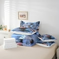 thumbnail image 4 of YST Blue Cute Dragon 7pcs Bedding Set Whimsical Cartoon Design King Size Wild Animal Comforter Set, 4 of 4