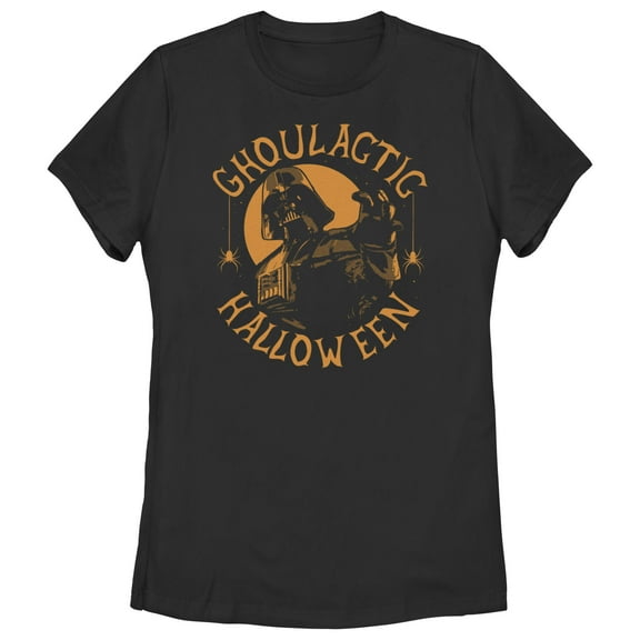Women's Star Wars Halloween Ghoulactic Darth Vader  Graphic Tee Black Medium