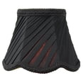 thumbnail image 4 of 3x5x4 Pleated Scallop Clip-on Candelabra Lampshade Black Fabric, 4 of 5