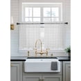 thumbnail image 2 of Boho Gray Tier Curtains 36 Inch Length,Sheer Curtains for Bedroom Living Room Window White Chevron Stripes Abstract Geometric Rod Pocket Drapes Kitchen Curtains Small Half Window 27.5"x36" 2 Panels, 2 of 6