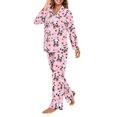 thumbnail image 2 of SCRAWLGOD Cute Panda Women Pajamas Long Sleeve 2 Piece Button Down Pj for Women Fall Size XS V Neck Ladies Jogger Pjs Set Lightweight Womens Pajama Lounge, 2 of 7