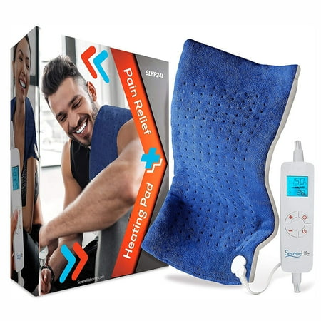 SereneLife SLHP24L Home Comfort Electric Heating Pad with Digital Controller