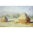 thumbnail image 3 of Monet, Claude 18x13 Black Modern Framed Museum Art Print Titled - Haystacks, Morning Effect, 3 of 5