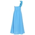thumbnail image 5 of Alvivi Kids Girls A-Line Chiffon One Shoulder Flower Girl Dress Junior Bridesmaid Wedding Party Pageant Prom Dresses Sky Blue 12, 5 of 7