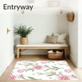 thumbnail image 3 of ODIKA 4' x 6' Machine Washable Non-Slip Area Rug, Floral flower High Traffic Rug, Pink, 733665, 3 of 7
