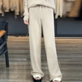 thumbnail image 2 of Women's Wide Leg Straight Leg Drapey Floor Sweeping Wool Pants, 2 of 6